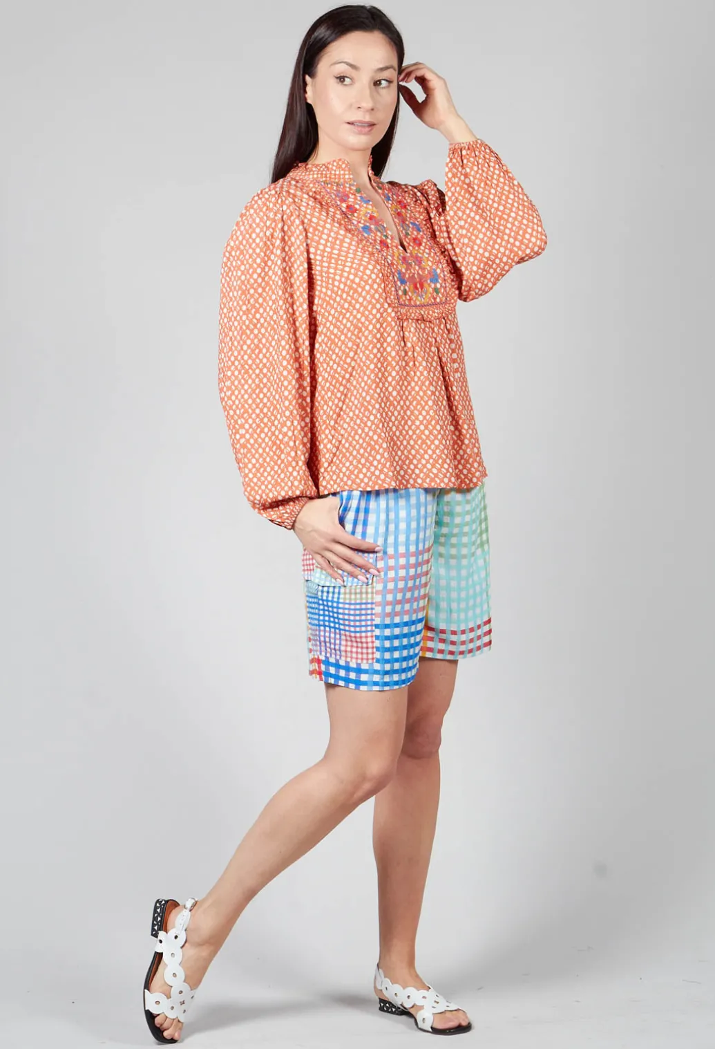 Bohemian Style Blouse in Orange
