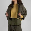 Bomber Style Jacket in Khaki