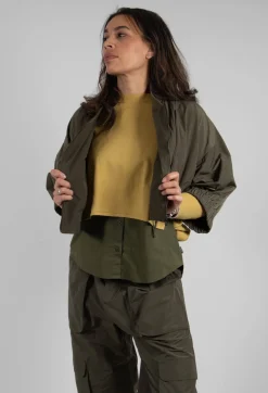 Bomber Style Jacket in Khaki