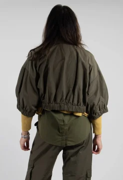 Bomber Style Jacket in Khaki