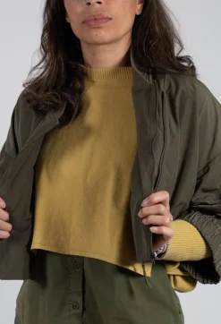 Bomber Style Jacket in Khaki