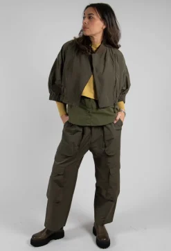 Bomber Style Jacket in Khaki