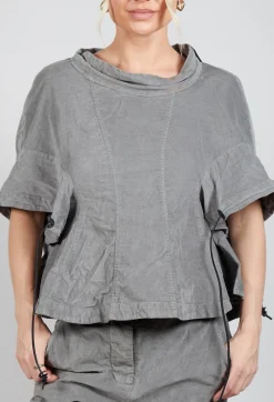 Boned Blouse in Pencil Cloud