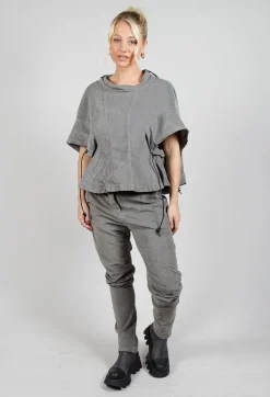 Boned Blouse in Pencil Cloud