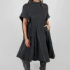 Boned Dress in Coal Cloud