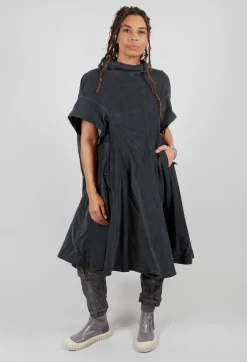 Boned Dress in Coal Cloud