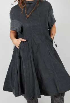 Boned Dress in Coal Cloud