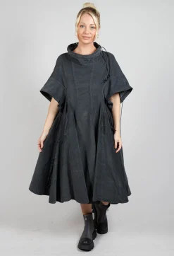Boned Dress in Coal Cloud