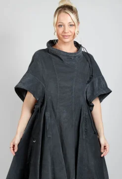 Boned Dress in Coal Cloud
