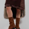 Boots with Fold Over Feature in London Brown
