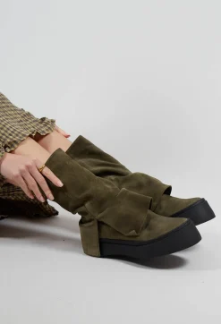 Boots with Fold Over Feature in London Forest