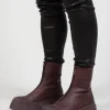 Boots With Front Zip in Gasoline Melanzana