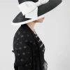 Bow Hat in Black and Ivory