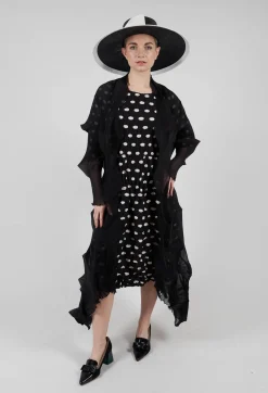 Bow Hat in Black and Ivory