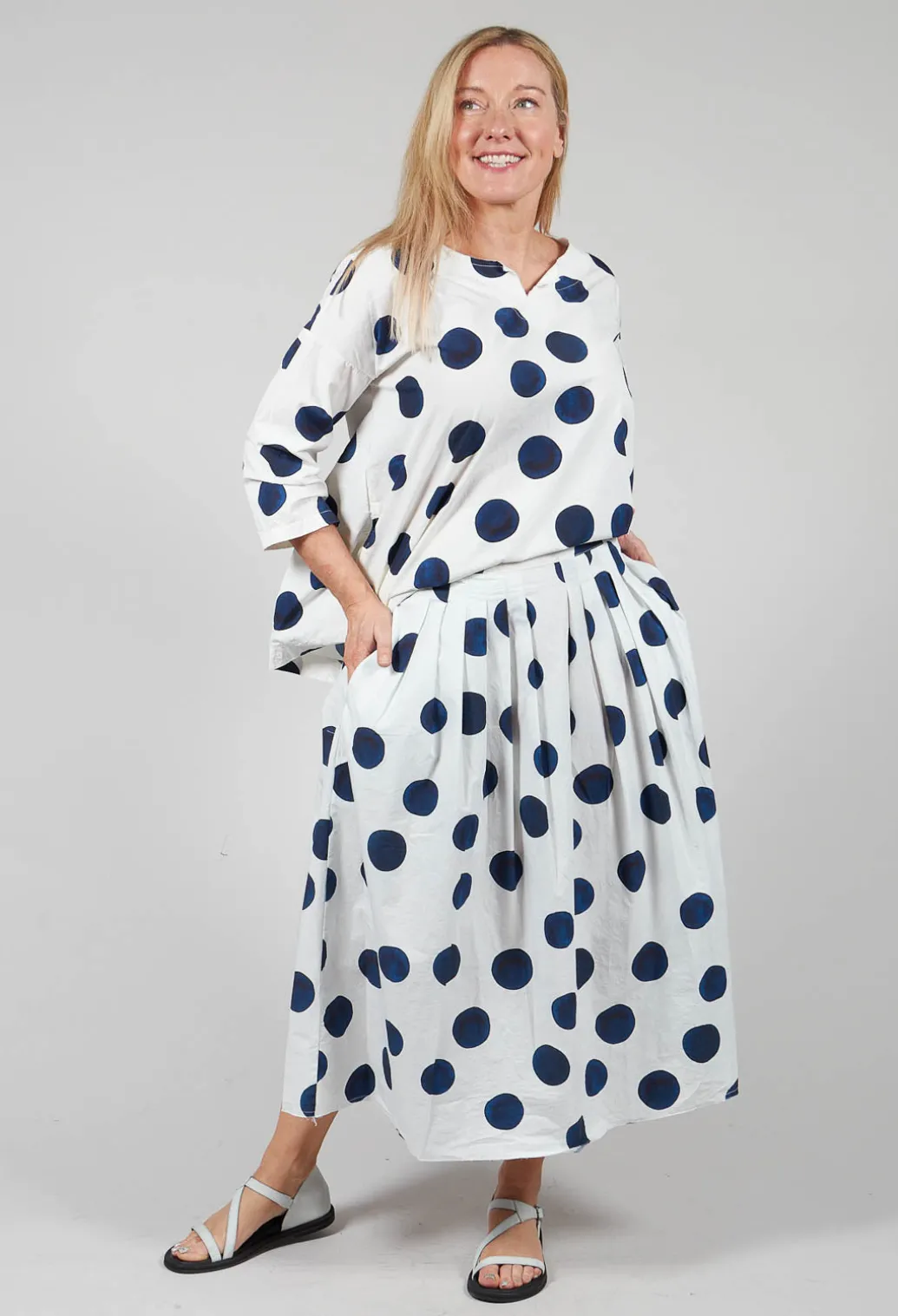 Box Pleated Skirt in Print