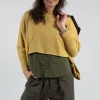 Boxy Fit Knitted Jumper in Mustard
