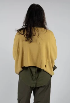 Boxy Fit Knitted Jumper in Mustard