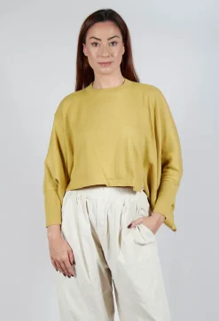 Boxy Fit Knitted Jumper in Mustard