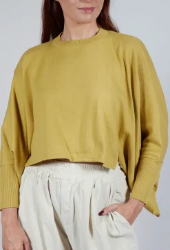 Boxy Fit Knitted Jumper in Mustard