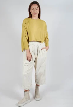 Boxy Fit Knitted Jumper in Mustard