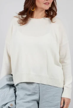 Boxy Pullover in Chalk