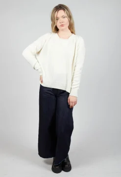 Boxy Pullover in Chalk