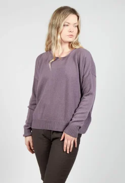 Boxy Pullover in Melanzana