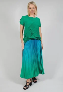 Boxy Skirt in Biscay and Fern
