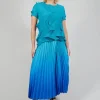 Boxy Skirt in Blue Bird and Dazzling Blue