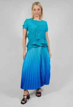 Boxy Skirt in Blue Bird and Dazzling Blue