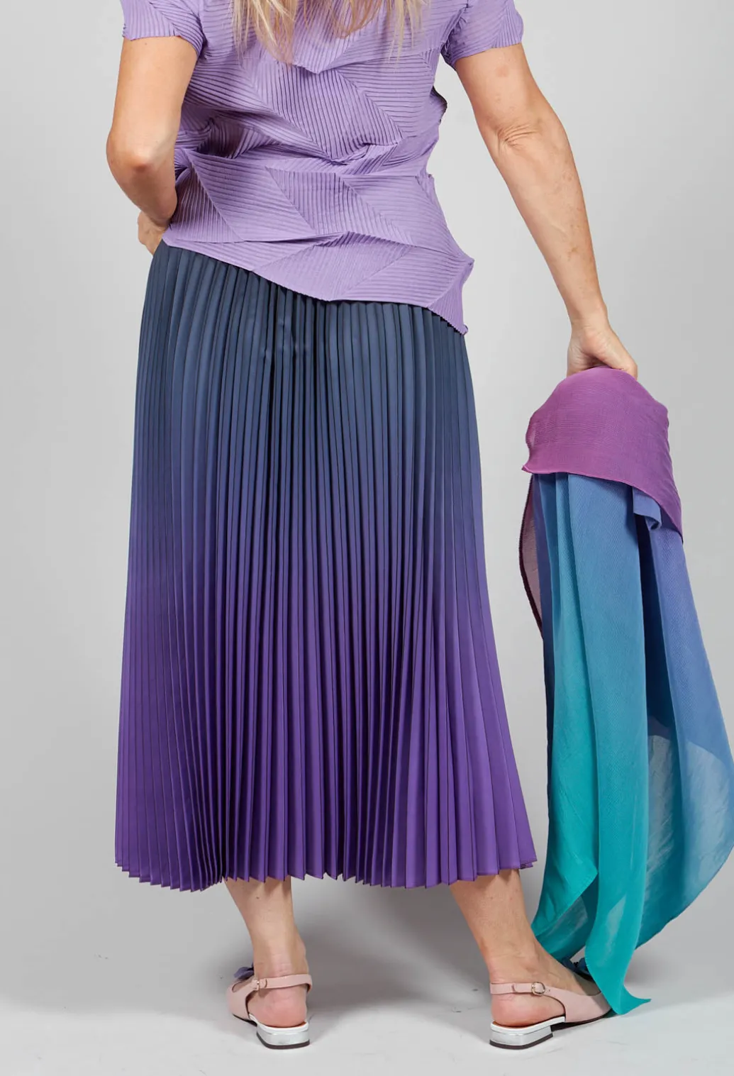 Boxy Skirt in Blueberry and Lavender