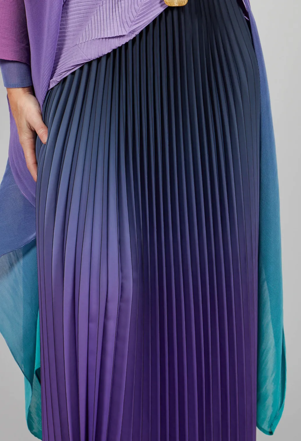Boxy Skirt in Blueberry and Lavender