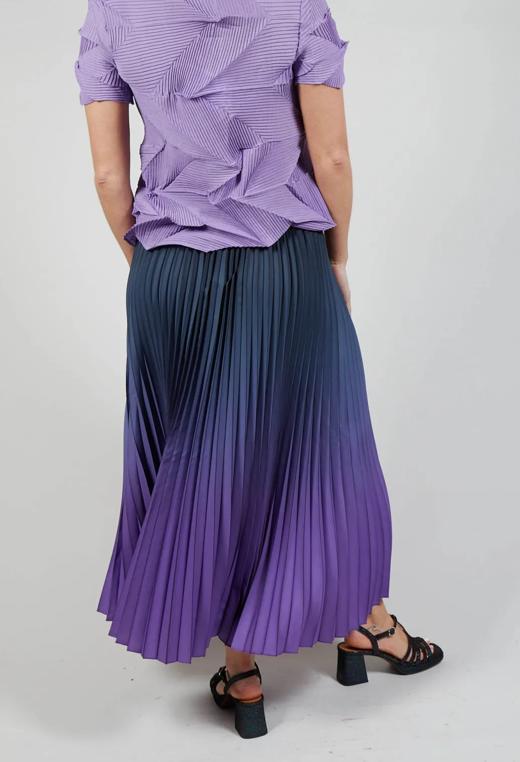 Boxy Skirt in Blueberry and Lavender