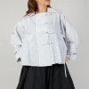 Boxy Stripe Jacket in White