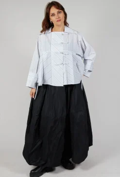 Boxy Stripe Jacket in White