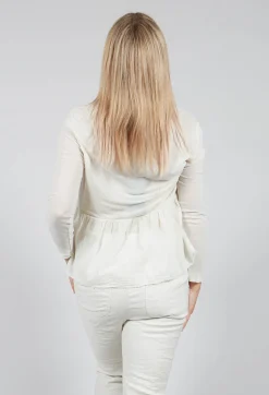 Bracelet Sleeve Blouse in Chalk