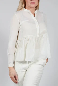Bracelet Sleeve Blouse in Chalk