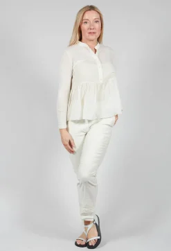 Bracelet Sleeve Blouse in Chalk