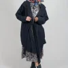Bris Poncho in Dark Navy
