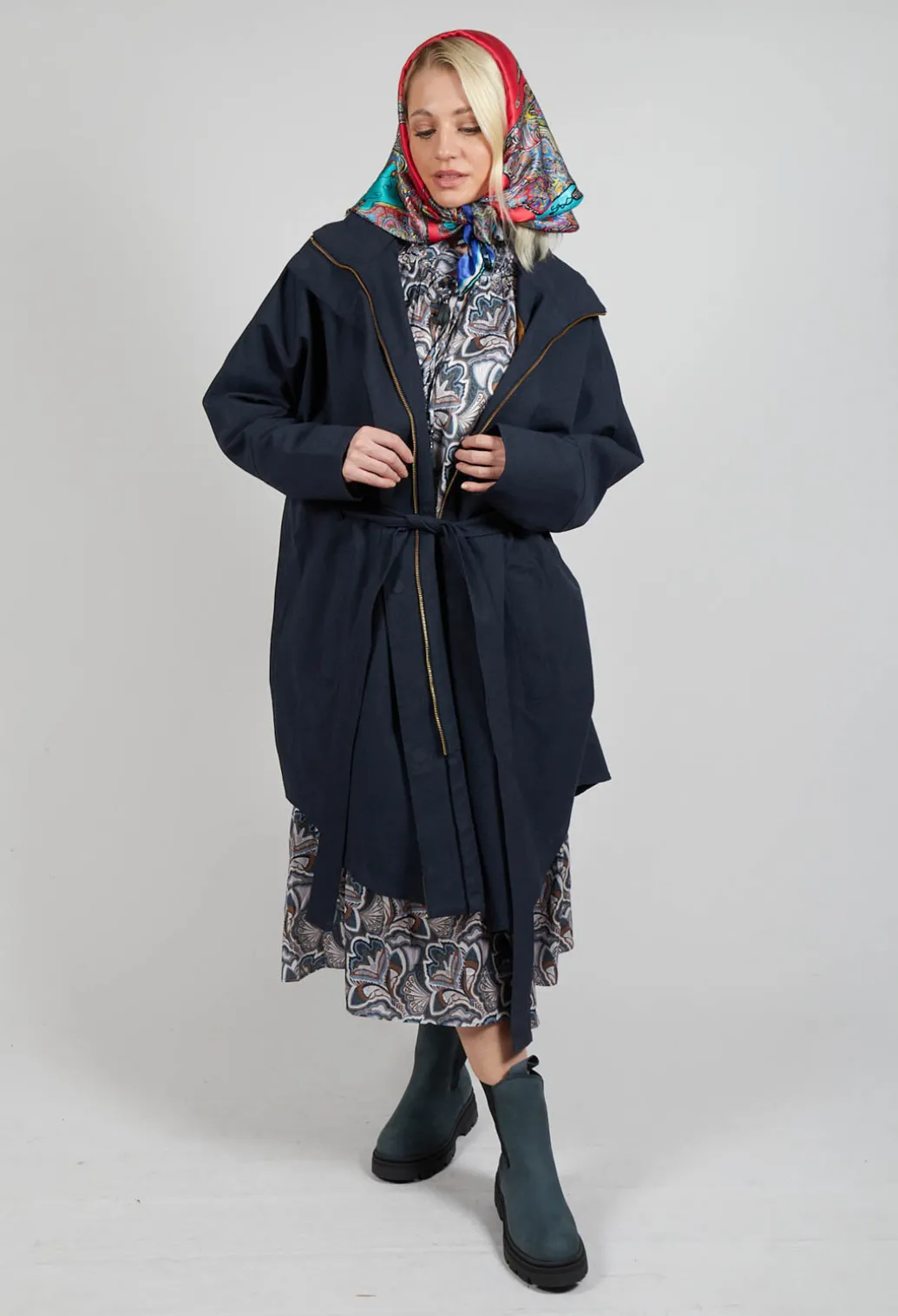 Bris Poncho in Dark Navy