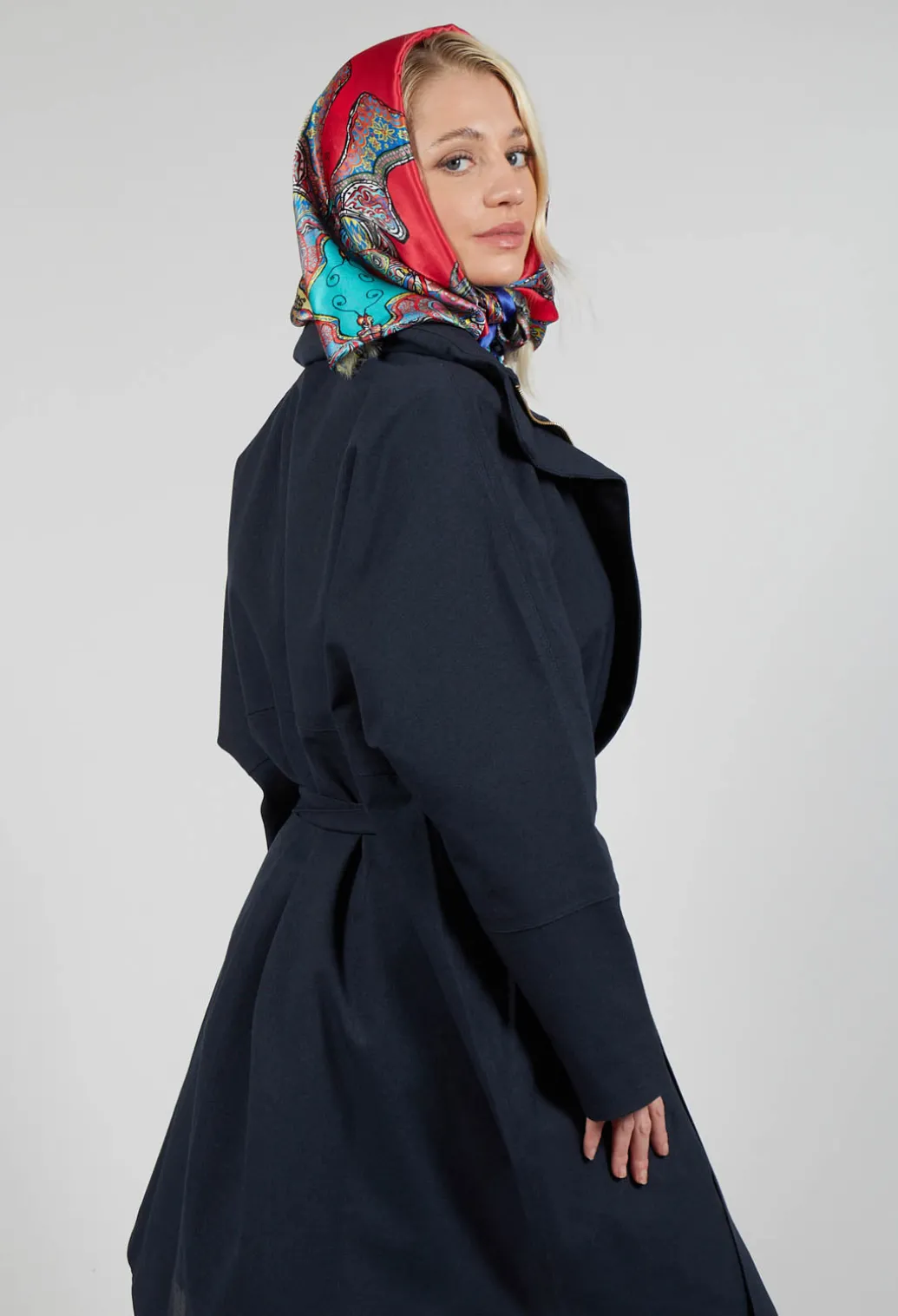 Bris Poncho in Dark Navy
