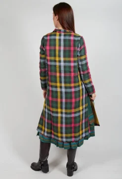 Brock Coat in Green Multicolour