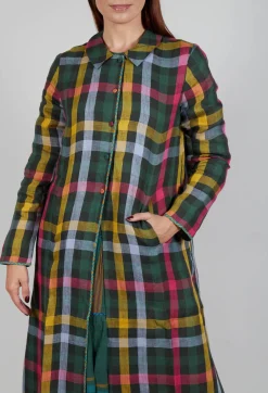 Brock Coat in Green Multicolour