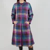 Brock Coat in Purple Multicolour