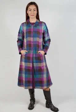 Brock Coat in Purple Multicolour