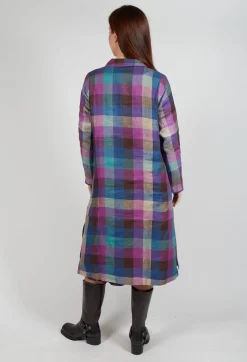 Brock Coat in Purple Multicolour