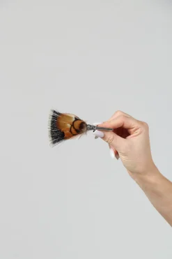 Brush Brooch in Red