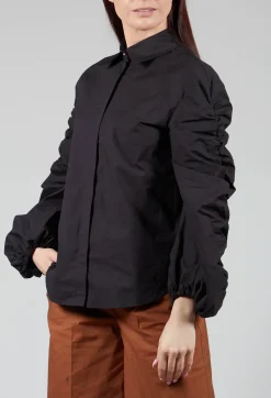 Bubble Sleeve Shirt in Summer Black