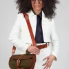 Buckle Bag in Military and Cognac