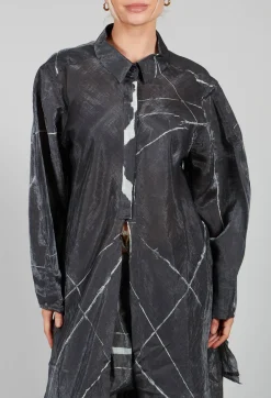 Buque Tunic in Off Black Banner